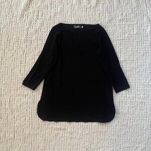 Women's Sympli Black Long Sleeve Tunic Tee - Size 4